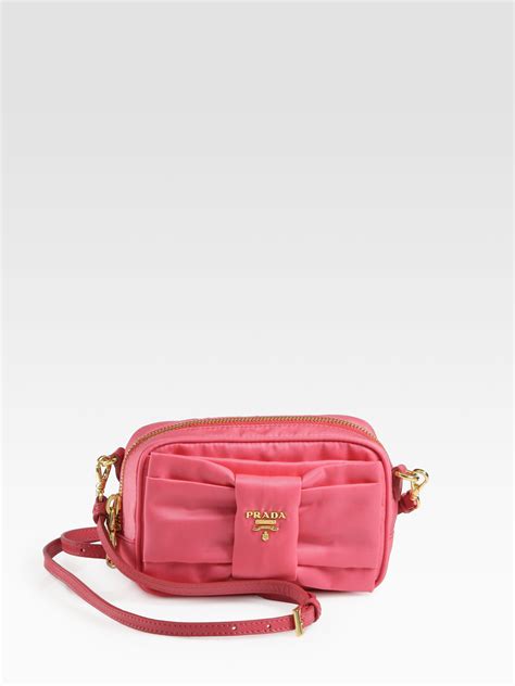prada crossbody bag tessuto ibnisco pink